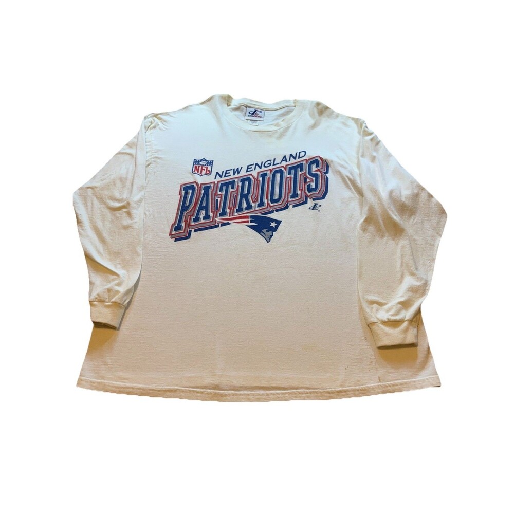 VTG 90s New England Patriots NFL Long Sleeved T-Shirt XL LOGO ATHLETIC